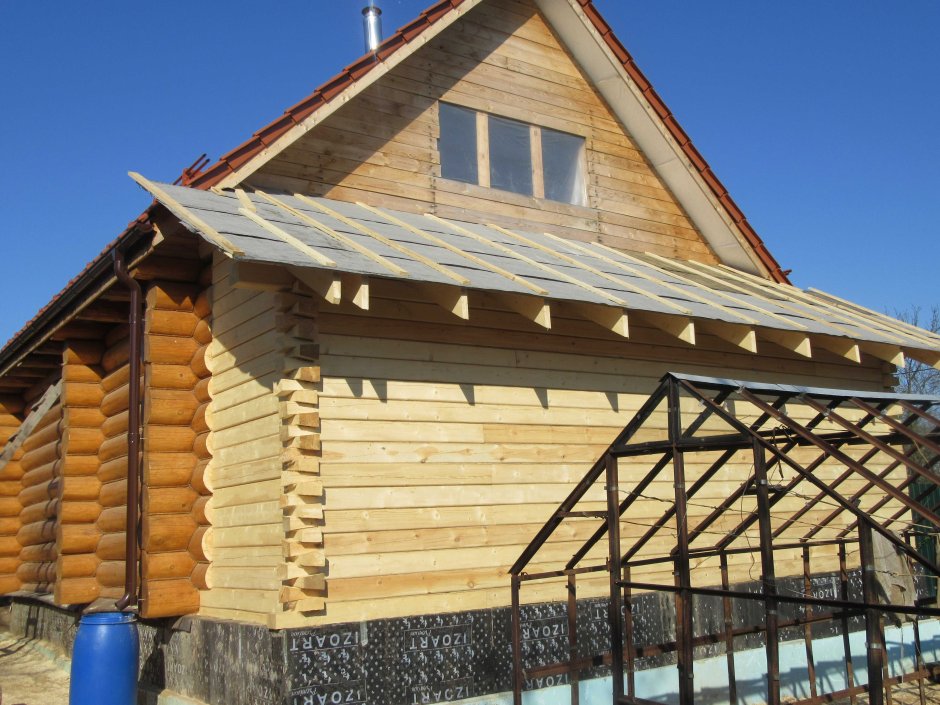 Пристройка к дому из бруса