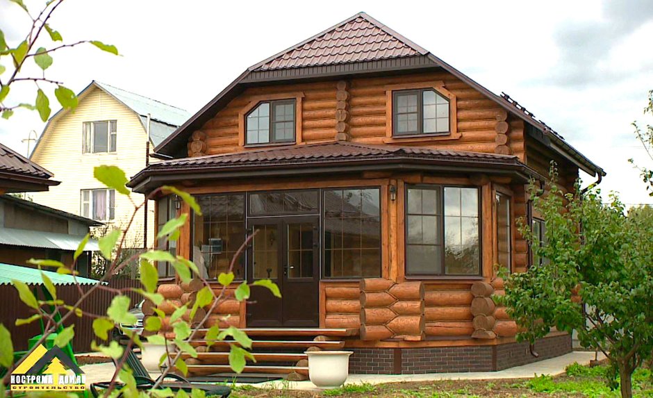 Веранда из бревна