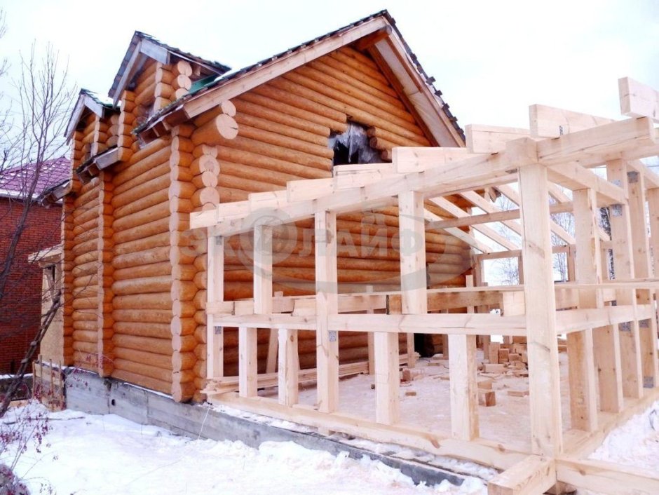 Пристрой к бане из ОЦБ