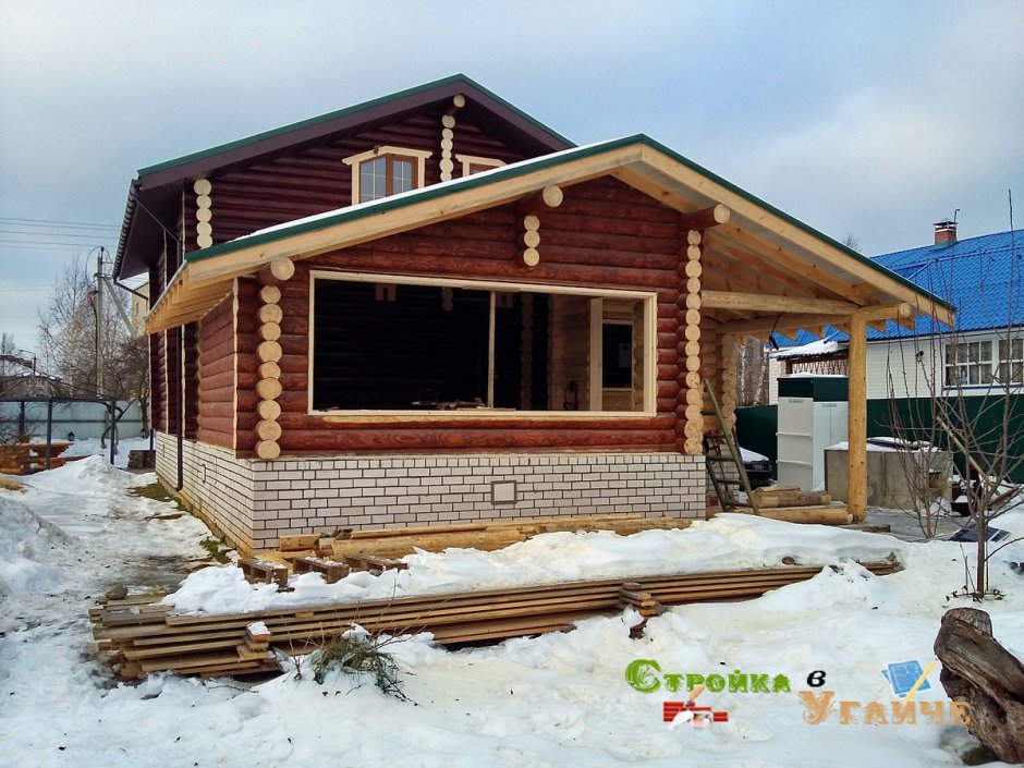 Крыльцо из бревна