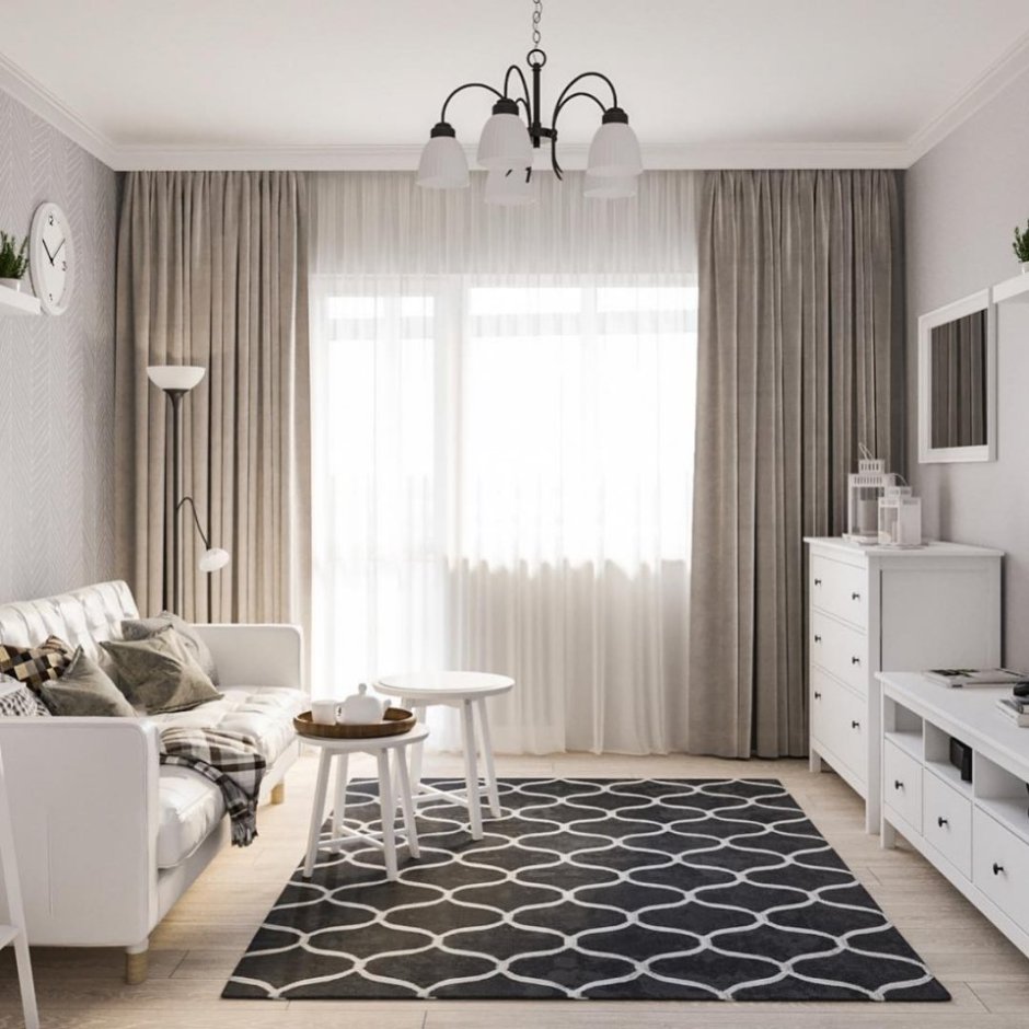 Икеа однокомнатная квартира интерьер