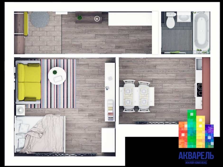 Икеа планировка студии