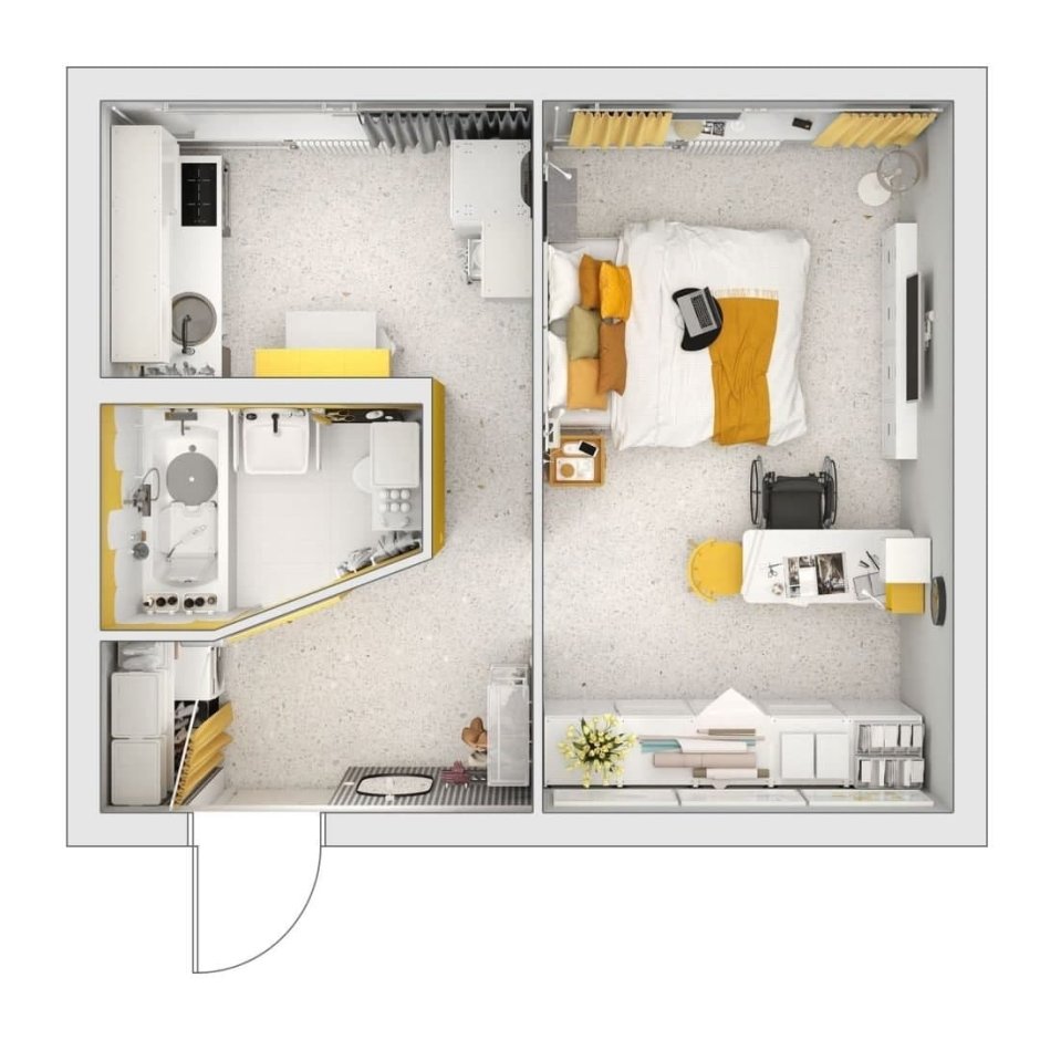 Икеа Квартиротека однокомнатная хрущевка