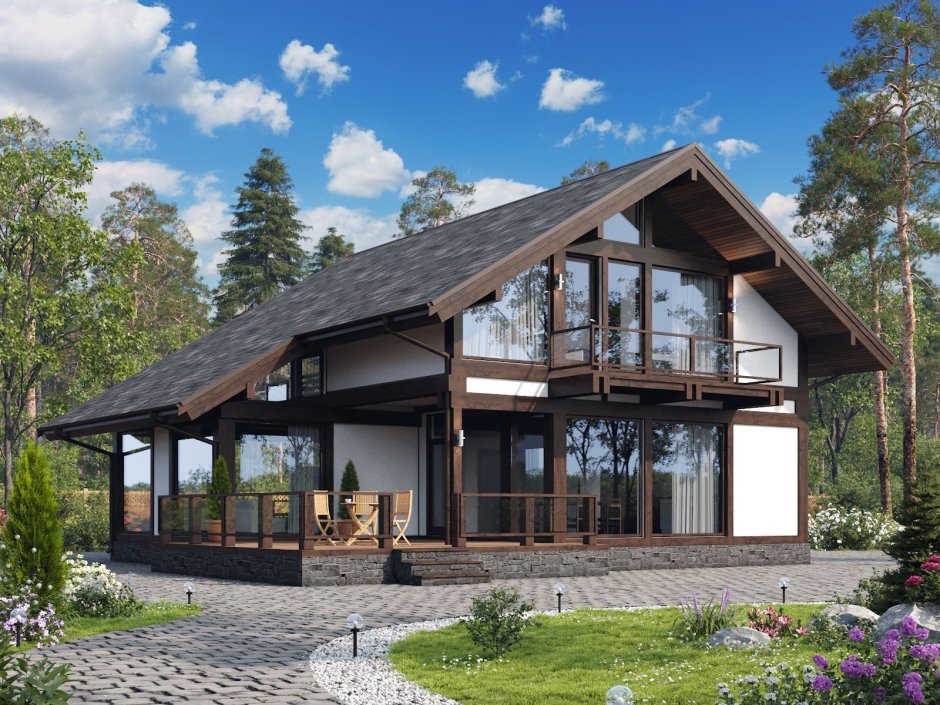 Шале из клееного бруса Алпин проект