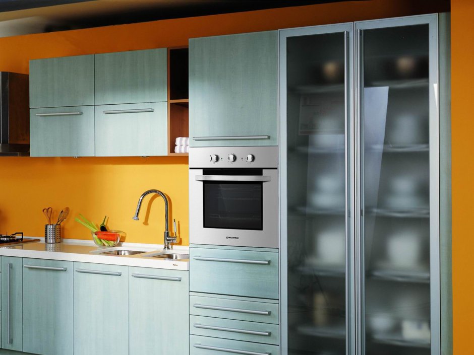 Кухонный гарнитур встроенный духовой шкаф