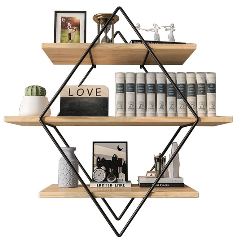 Полки настенные металлические книжные