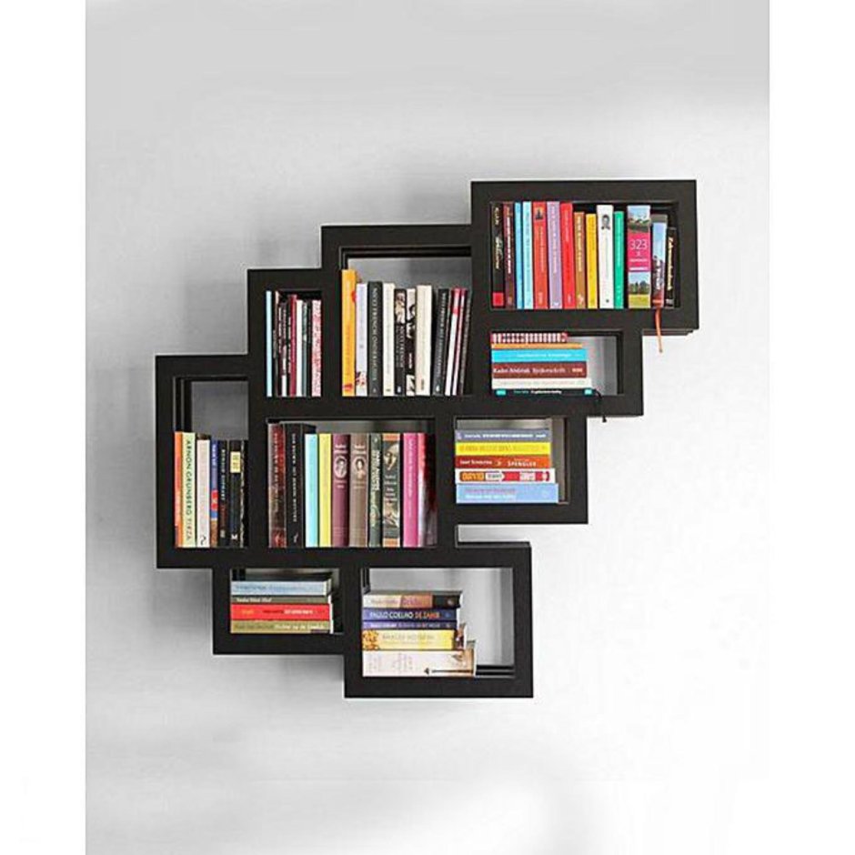 Полка книжная со стеклом с-МД-кн01 цвет вишня