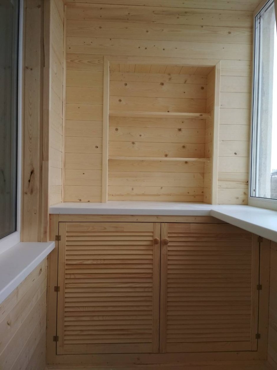 Отделка балкона вагонкой штиль