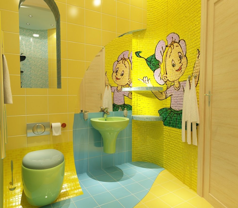 Туалетная комната в детском саду