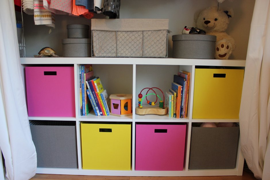 Стеллаж икеа каллакс в детской