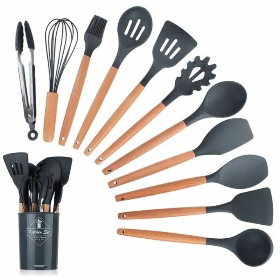 Silicone Kitchen Cooking Utensils набор