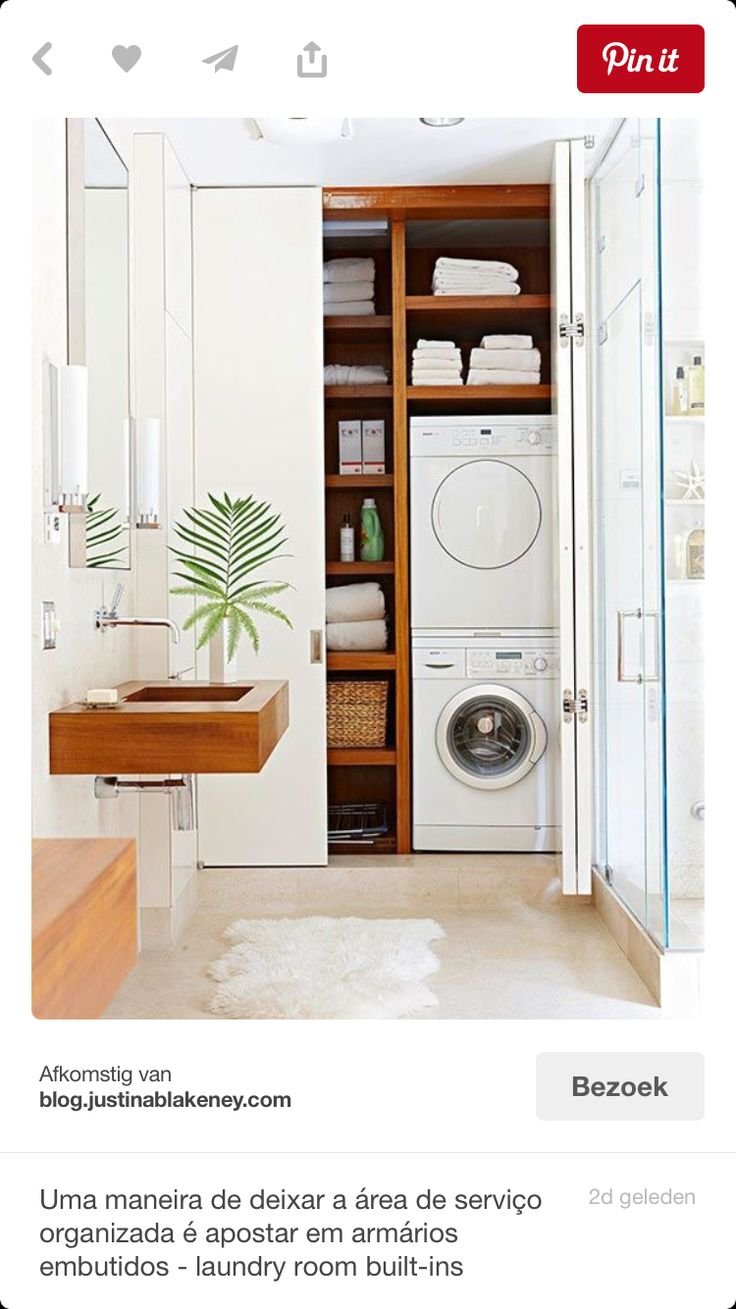 Встроенная мебель в ванной