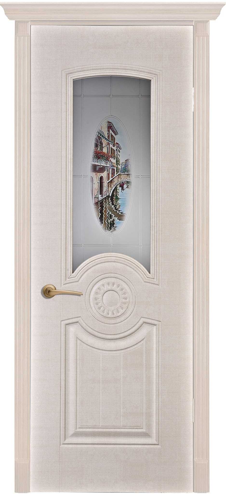 Дверь Венеция беленый дуб