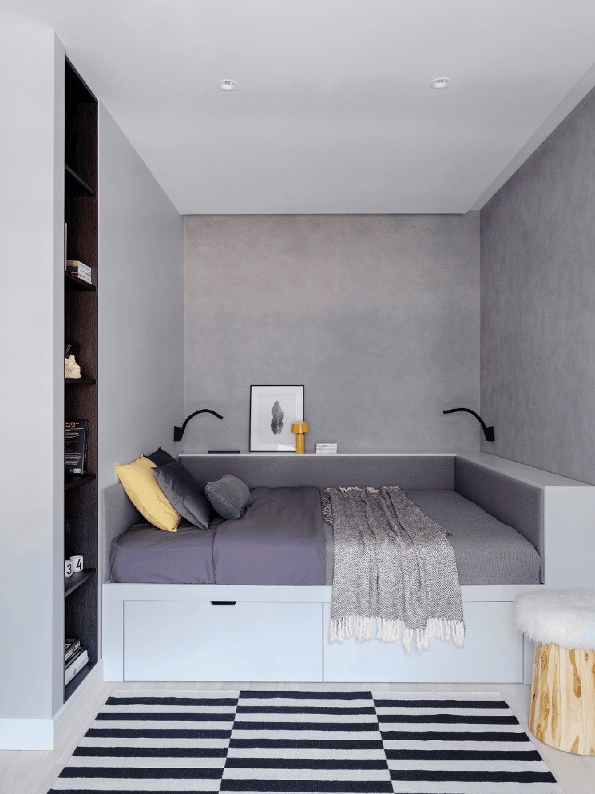 Кровать второй ярус в студии