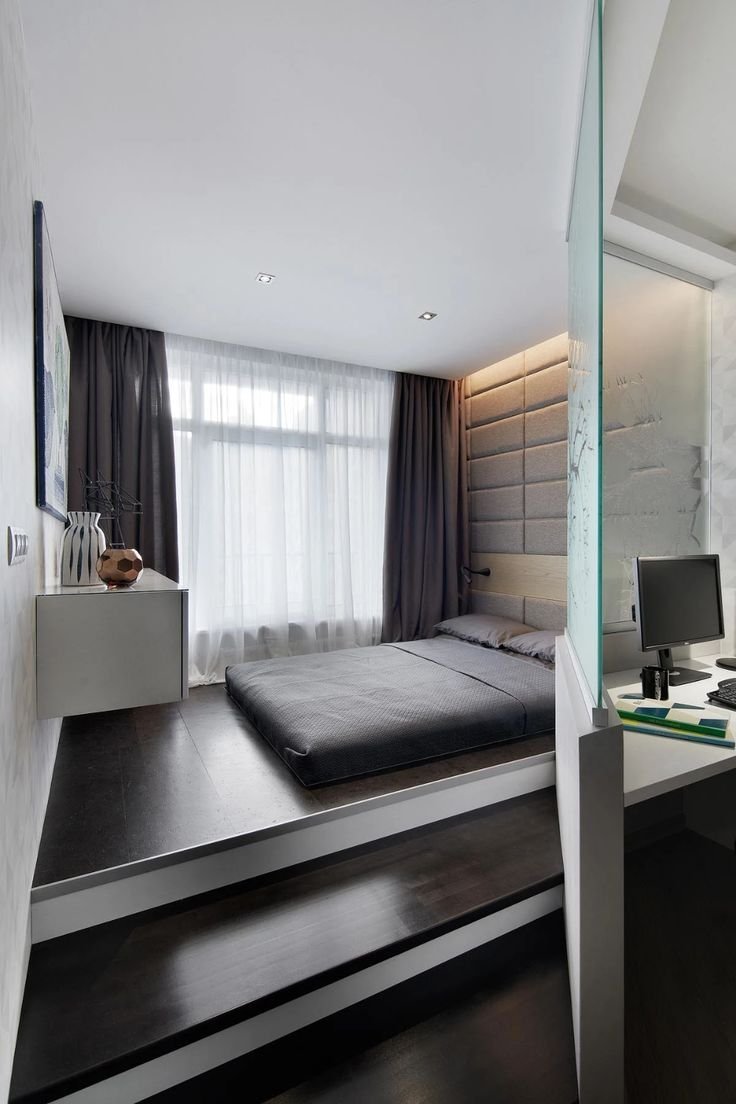 Подиум кровать в спальне