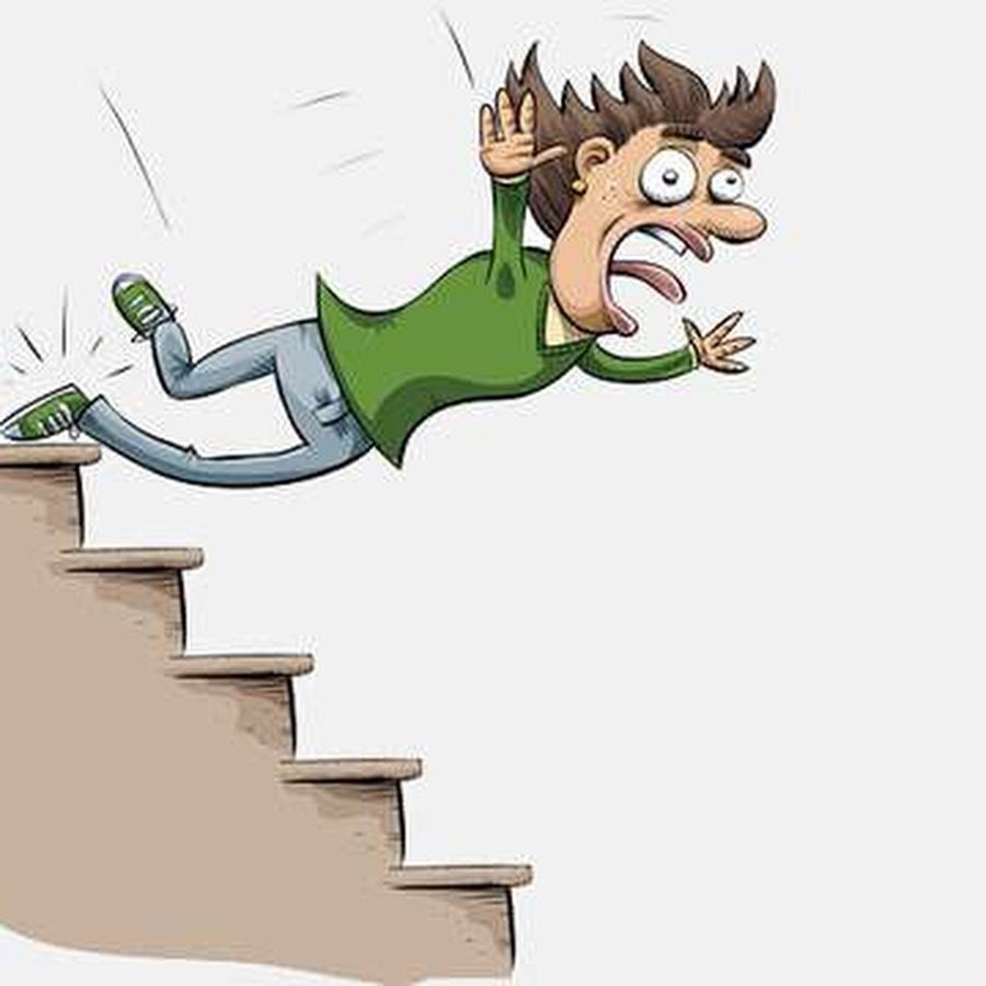 Человечек падает с лестницы