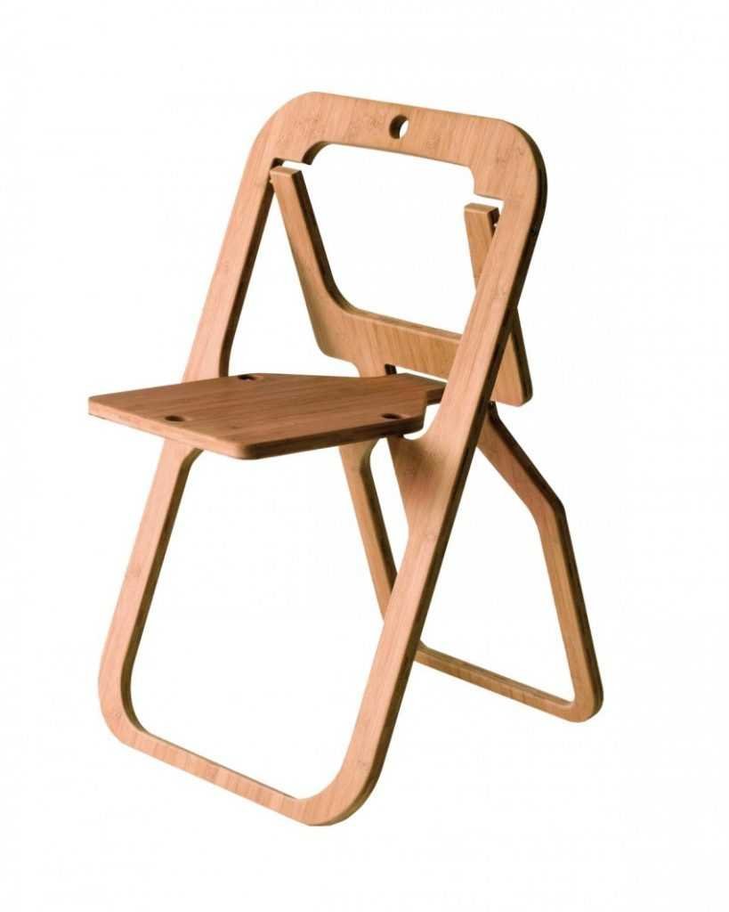 складной стул со спинкой из дерева