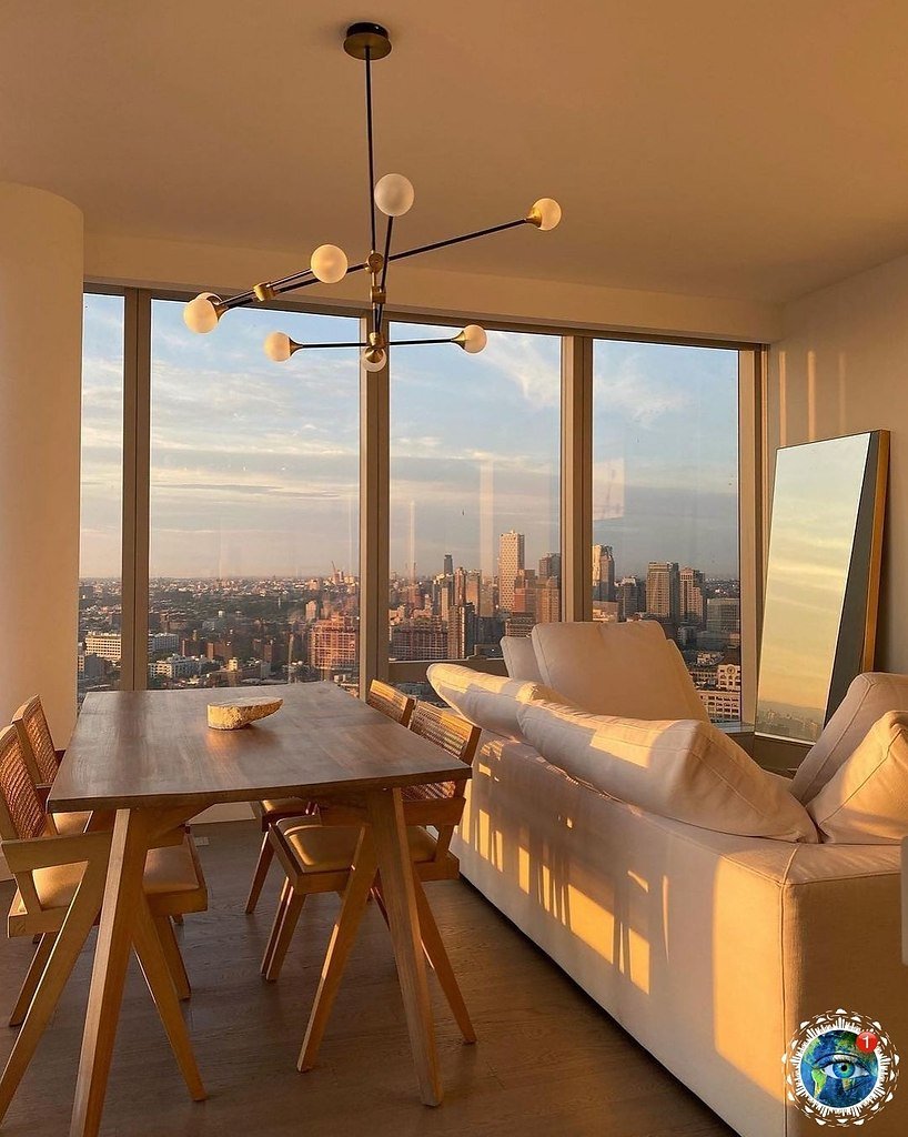 Квартира с панорамными окнами Нью Йорк