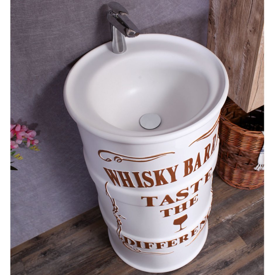 Раковина бочка металлическая