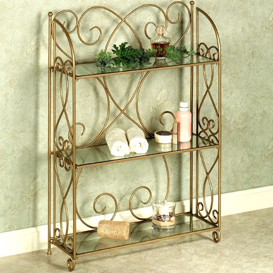 Кованый стеллаж для ванной комнаты