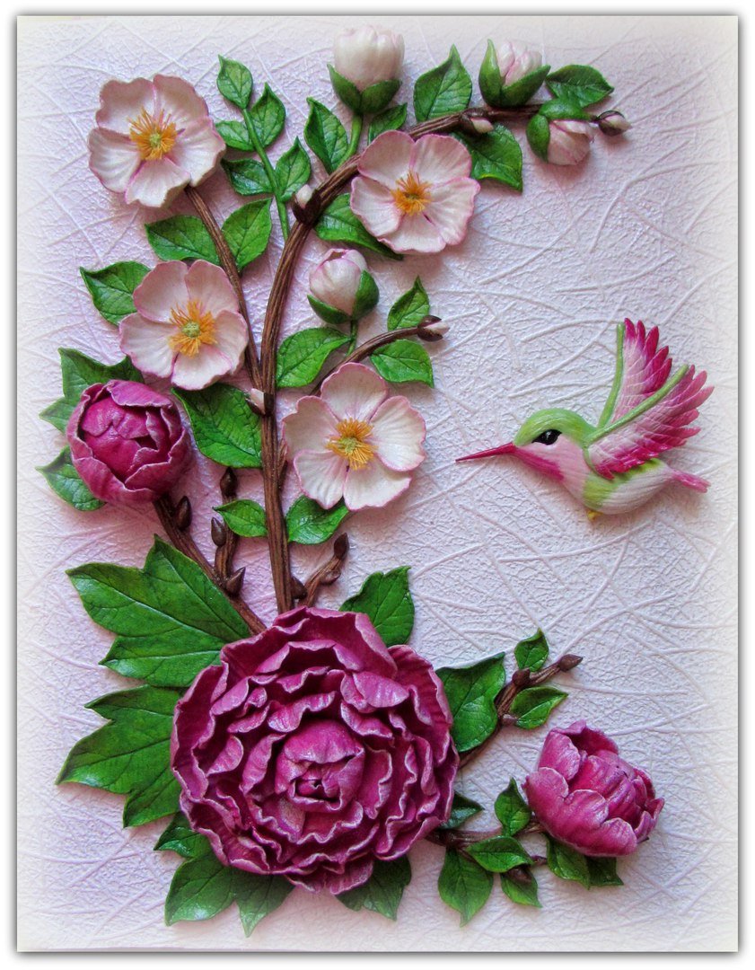 Цветы из соленого теста