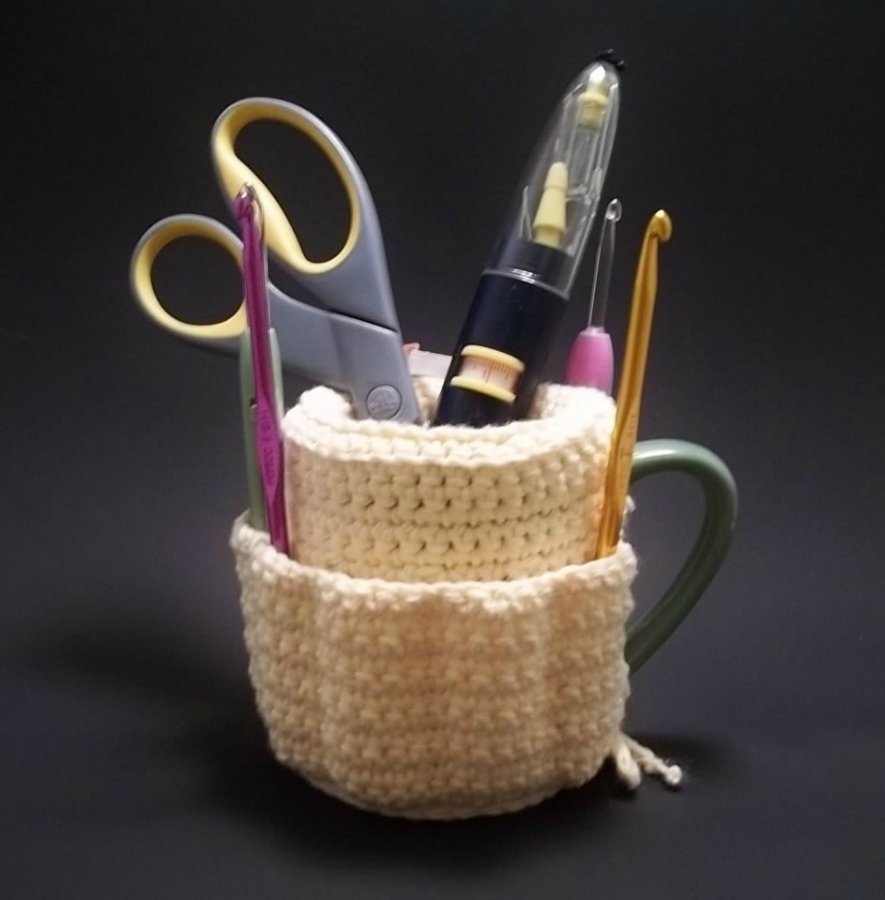 Вязаные органайзеры для рукоделия