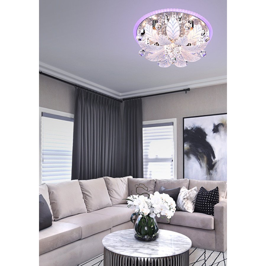 Люстра РОССВЕТ рс20001 BK+CR/5c, e27, 300 Вт