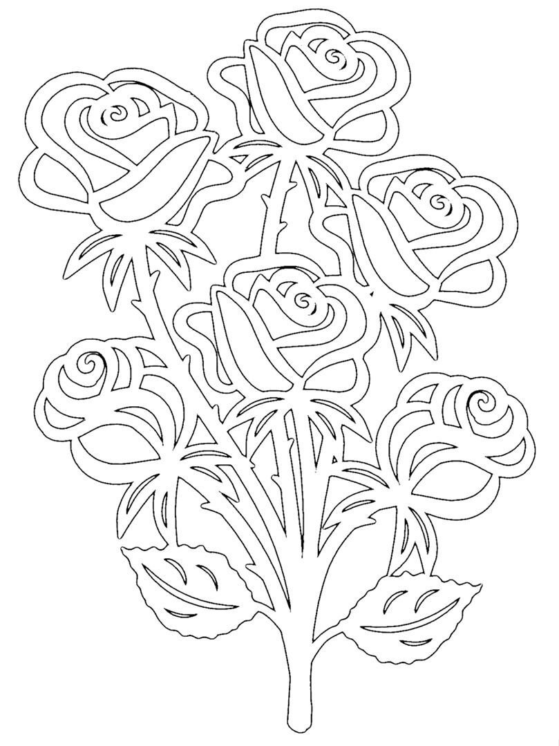 Цветы для вырезания на окна