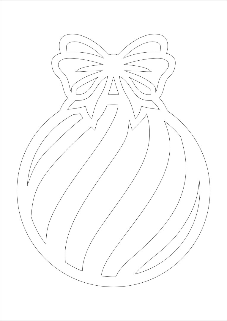 Вытынанки новогодние шары