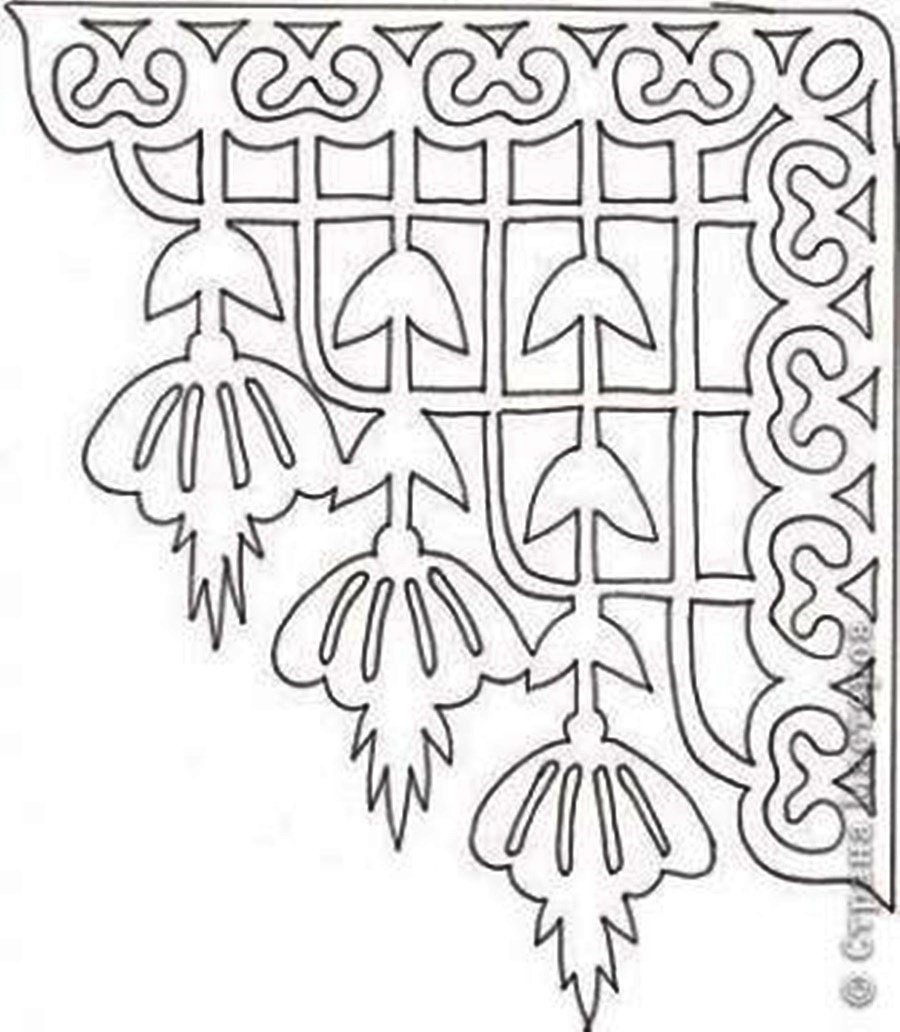 Трафареты на окна ажурные