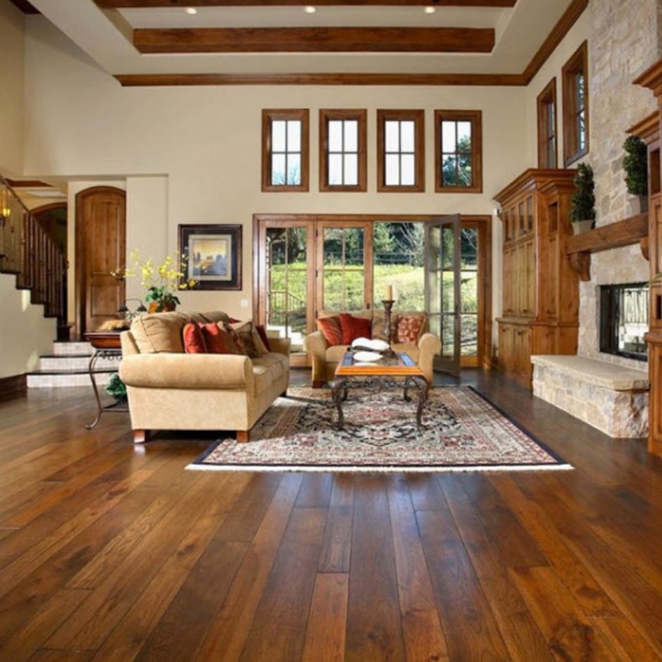 Линолеум в интерьере гостиной