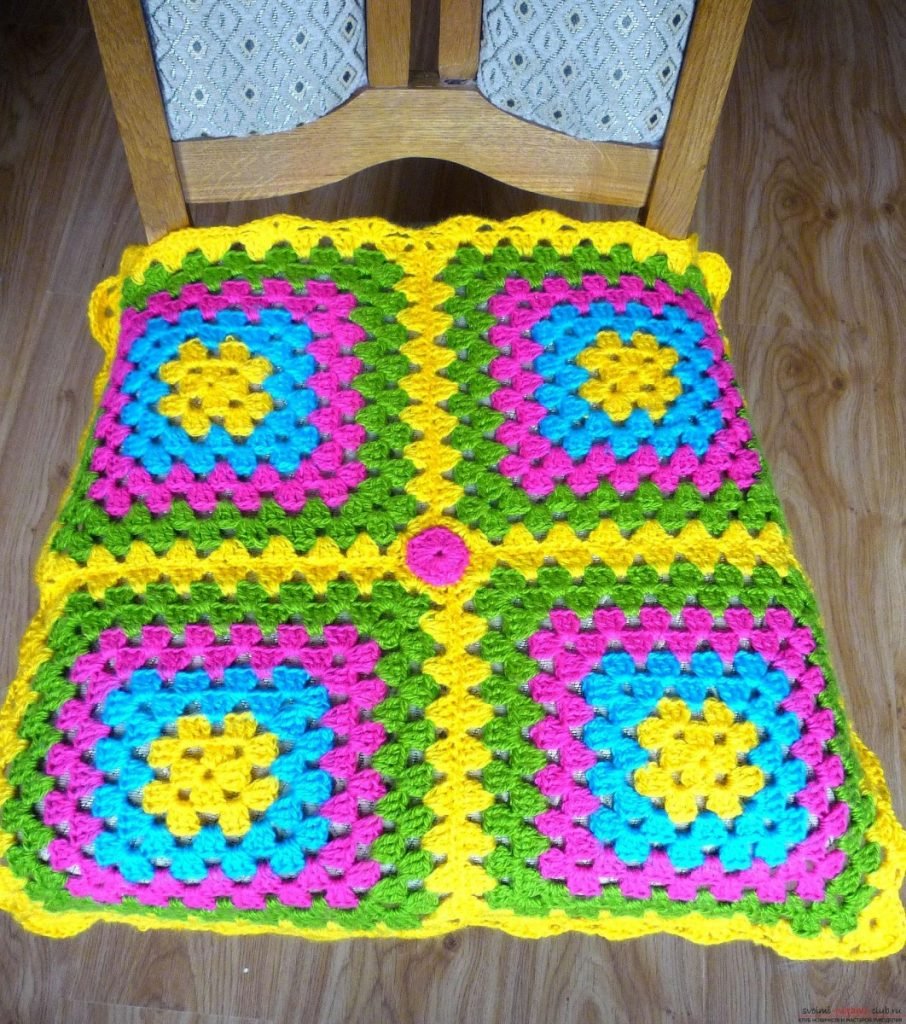 Чехол на табурет крючком схемы