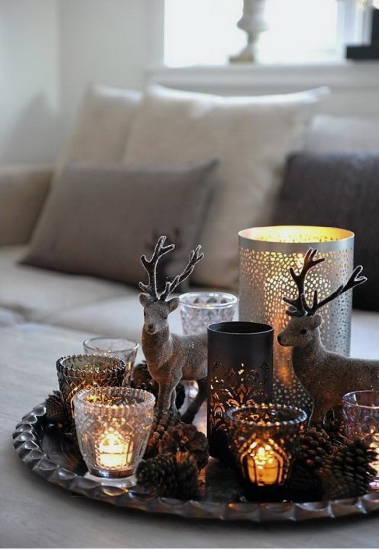 Подсвечник в виде камина