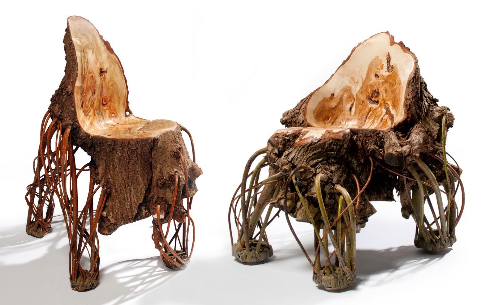 Стул и натуральных материалов. Креативные стулья. Стулья природные. Арт-объекты из натуральных материалов.