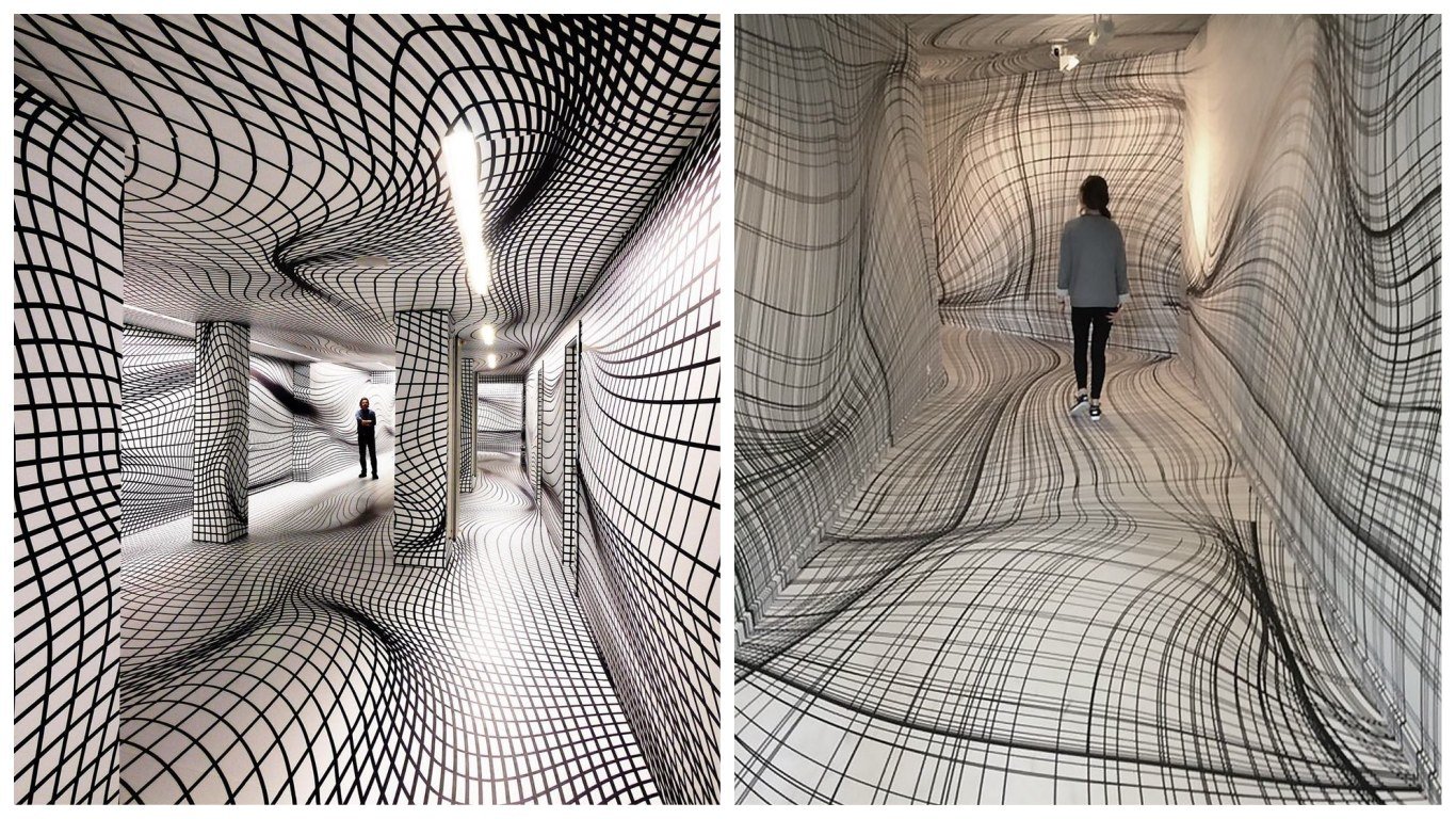 Которые мы видим в формах. Питер Коглер оптические иллюзии пространство. Художник Питер Коглер. Комната иллюзий. Визуальные иллюзии.