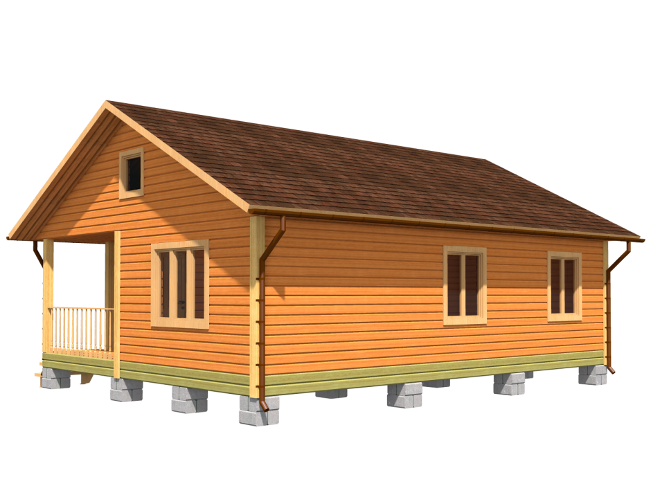 Дом из бруса 150 на 150 одноэтажный