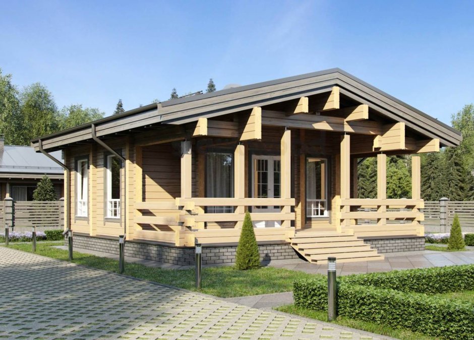 Проект бани Шале из клееного бруса