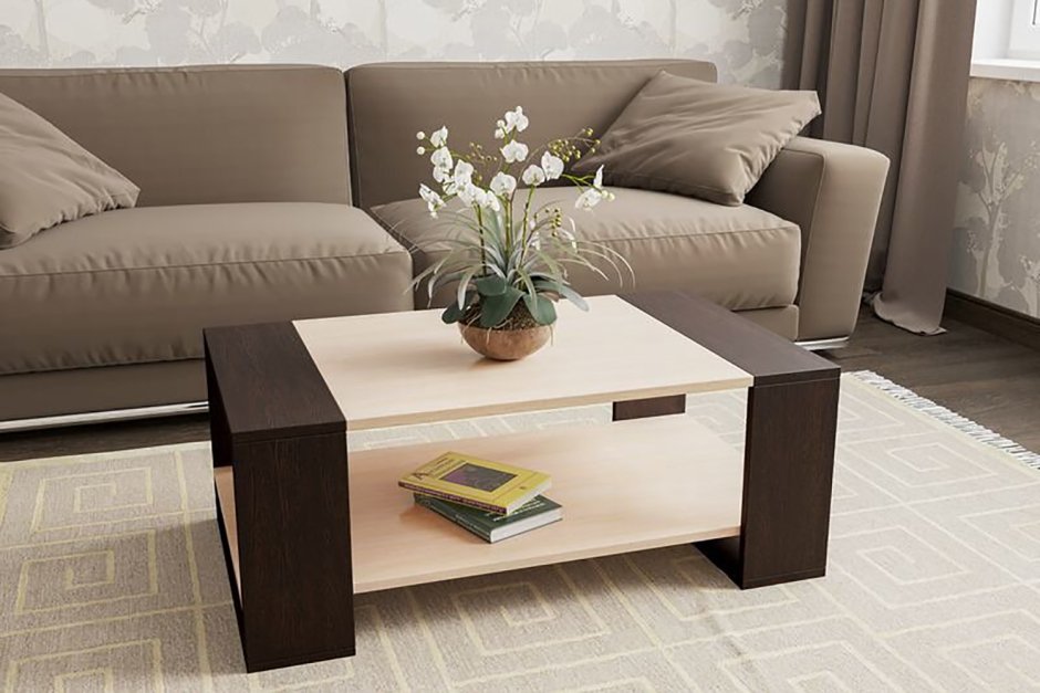 Стол Квадро журнальный ясень/шимо