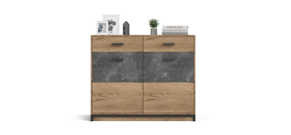 Шкаф Рим-180 крафт табачный, cерый графит