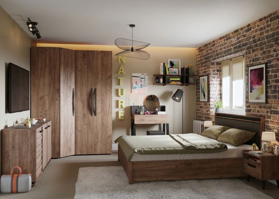 Комод дуб табачный крафт