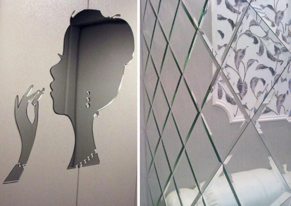 Зеркальные панно из квадратиков