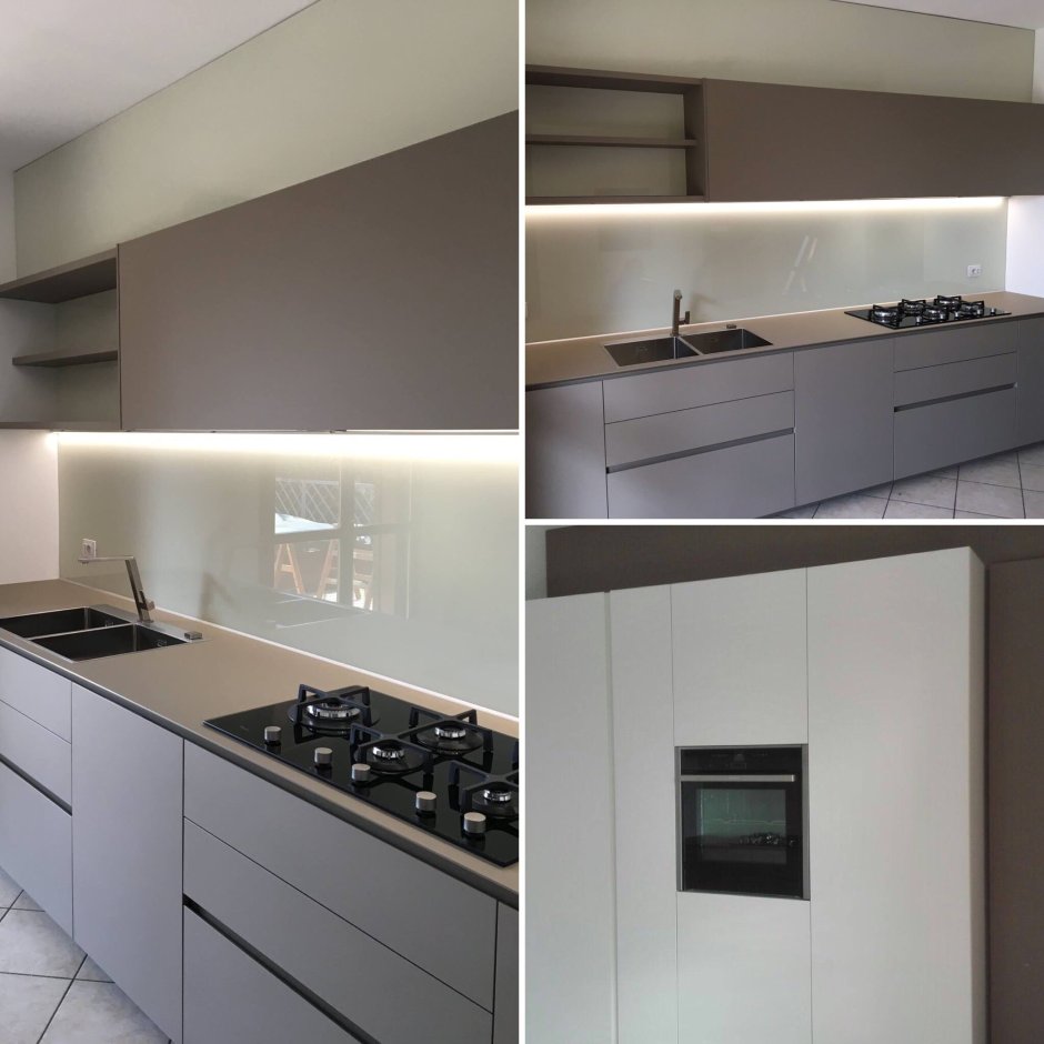 Кухня серая матовая Fenix NTM