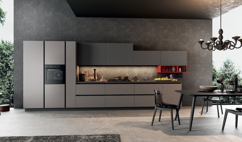 Кухня супермат грей