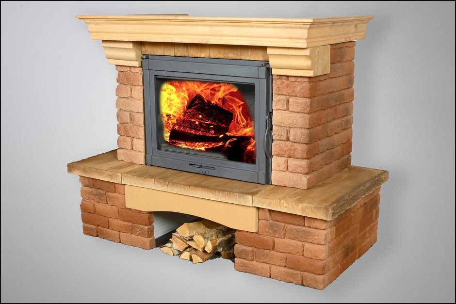 Камины из кирпича для дома