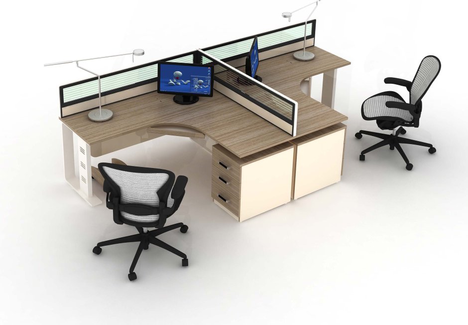 Сдвоенный стол для офиса