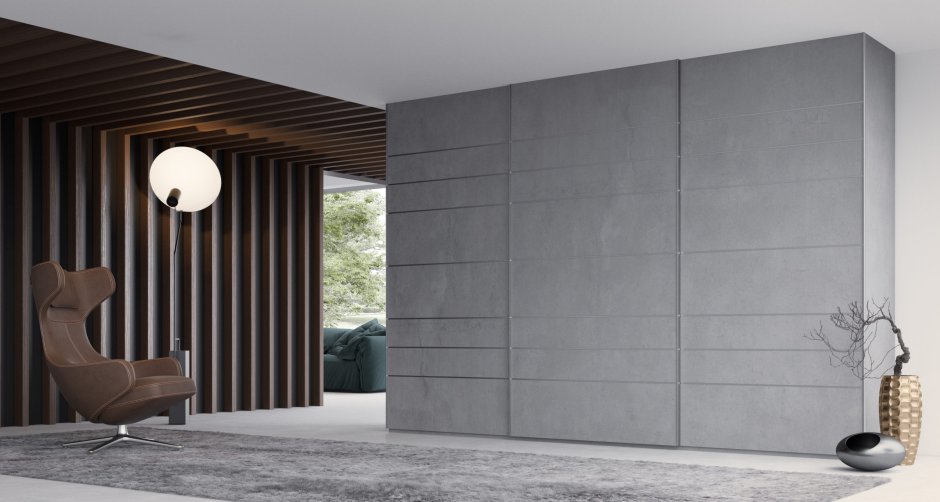 Шкаф с фасадами под бетон