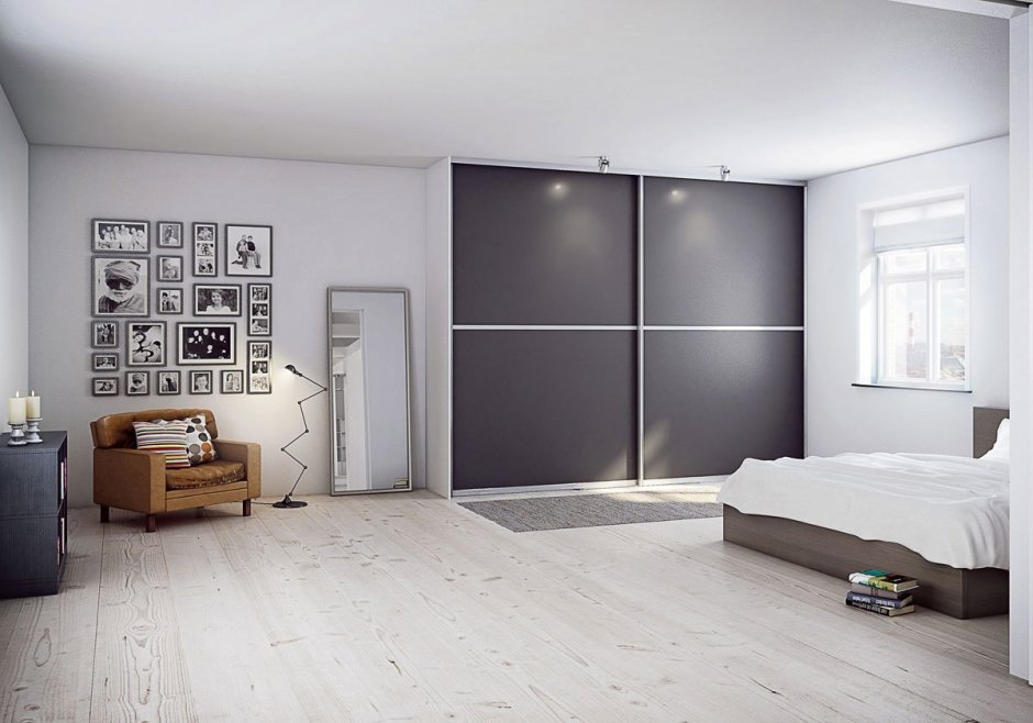 Шкаф купе в стиле лофт белый