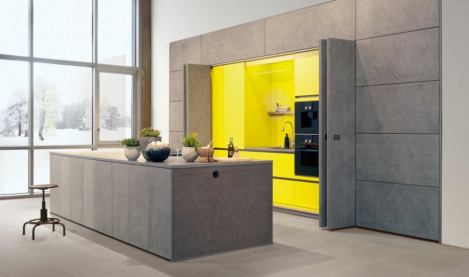 Кухонные фасады под бетон