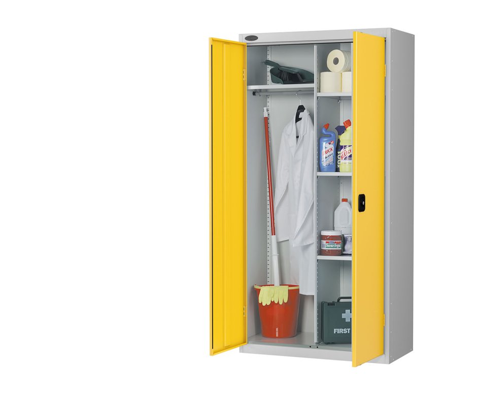 Шкаф хозяйственный металлический ШМС-6.15 (756x450x1850 мм)