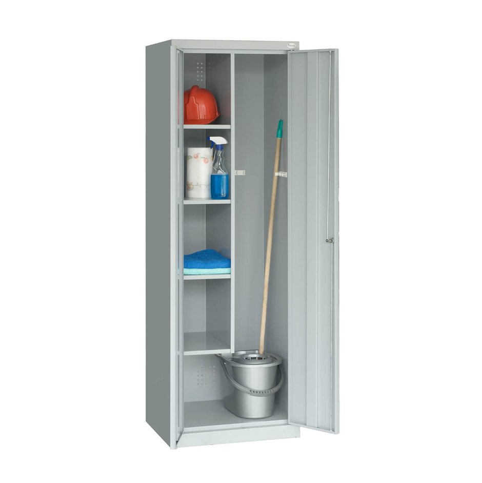 Шкаф хозяйственный металлический ШМС-6.15 (756x450x1850 мм)